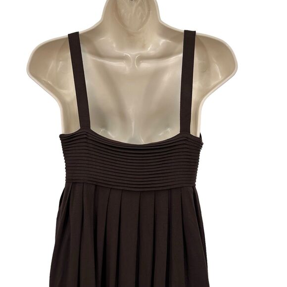 New Directions Dress Small 4 Brown Jersey Mini Babydoll Fit & Flare Casual NEW - Picture 5 of 7